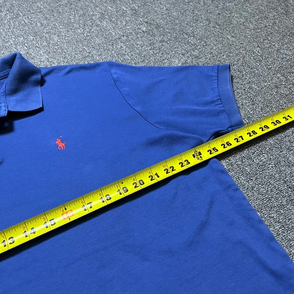 Vintage Polo Ralph Lauren Polo Shirt XL Blue Short Sleeve Embroidered Pony Logo